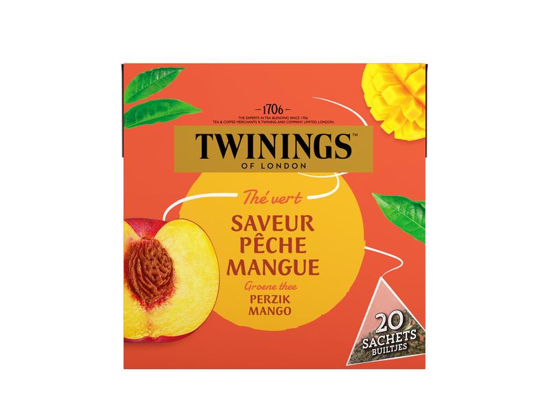 Twinings Groene thee perzik mango 20 stuks