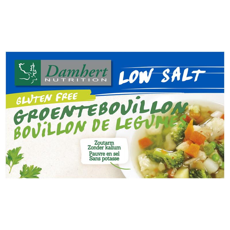 Damhert Groentebouillon tablet zoutarm 64 gram