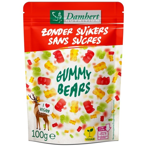 Damhert Gummybears vegan zonder suiker 100 gram