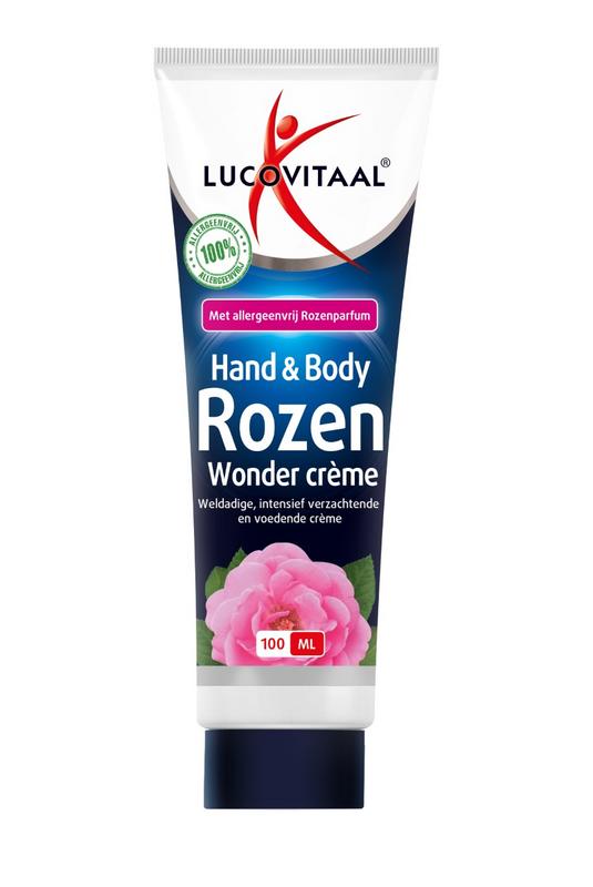 Lucovitaal Hand & body rozen wonder creme 100 ml