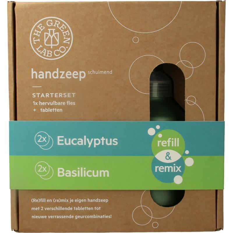 The Green Lab Co Handzeep premium starterset eucalyptus & basilicum 1 set