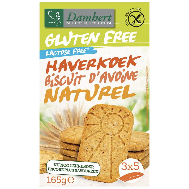 Damhert Haverkoekjes naturel glutenvrij 165 gram