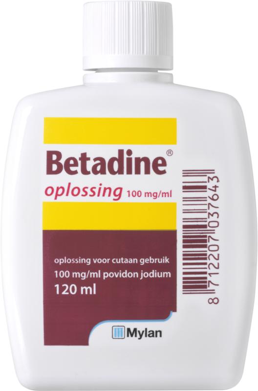Betadine Jodium oplossing 100 mg-ml 120 - 500 ml