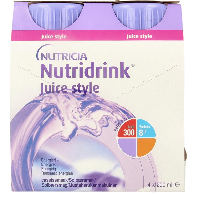 Nutridrink Juice style cassis 4 stuks