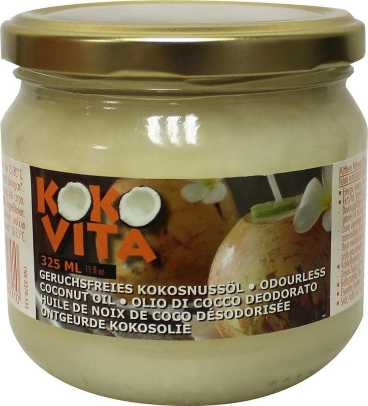 Kokovita Kokosolie geurloos in glas bio 1000 - 4150 ml