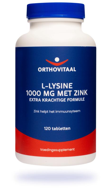 Orthovitaal L-Lysine 1000mg met zink 120 tabletten