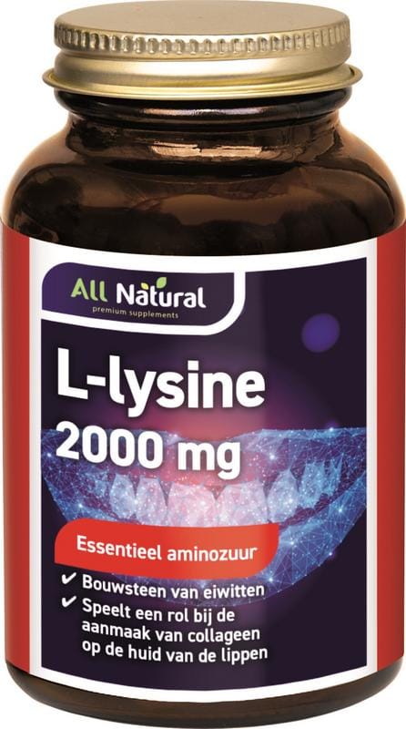 All Natural L-lysine 2000mg 100 tabletten