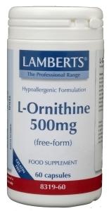Lamberts L-Ornithine 500mg 60 vegan capsules