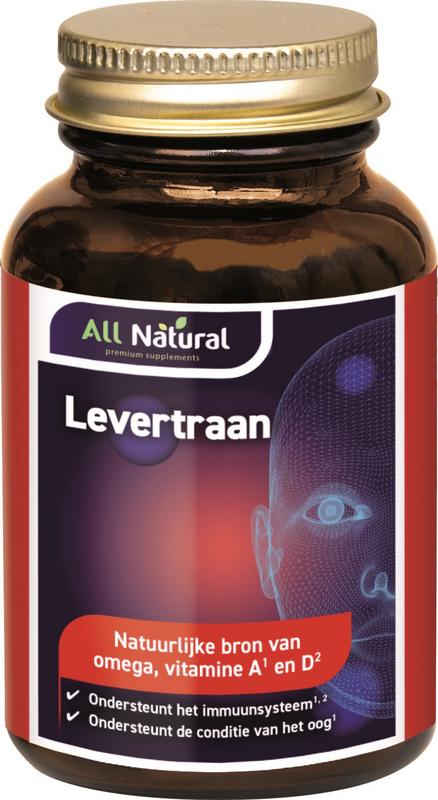 All Natural Levertraan vitamine a & d 100 capsules
