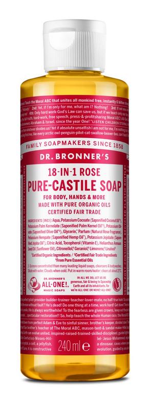 Dr Bronners Liquid soap roos 240 - 945 ml