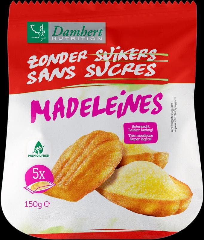 Damhert Madeleines zonder suiker 150 gram