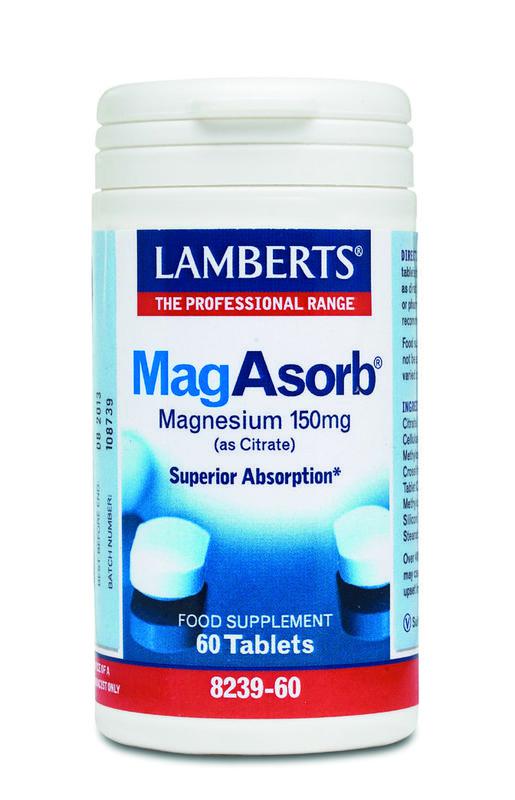 Lamberts MagAsorb (magnesium citraat) 150mg 180 - 60 tabletten