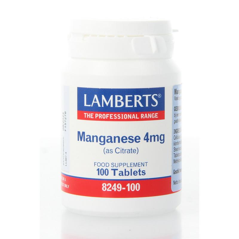 Lamberts Mangaan (manganese) 4mg 100 tabletten