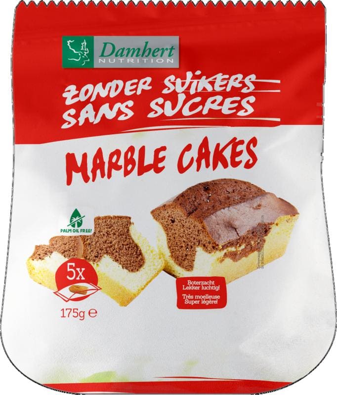 Damhert Marmercakes zonder suikers 175 gram