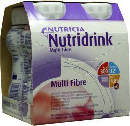 Nutridrink Multi fibre aardbei 4 stuks 200 ml