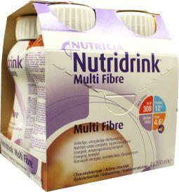 Nutridrink Multi fibre chocolade 4 stuks 200 ml