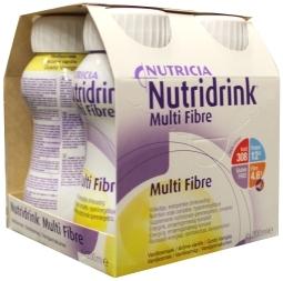 Nutridrink Multi fibre vanille 4 stuks 200 ml