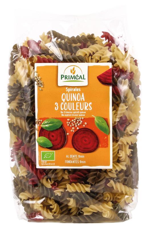 Primeal Organic fusilli 3 kleur tarwe quinoa bio 500 gram