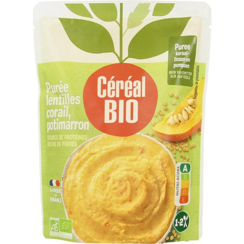 Cereal Puree linzen/pompoen bio Bio 250 gram