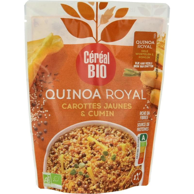 Cereal Quinoa royal met gele wortelen & komijn bio Bio 220 gram