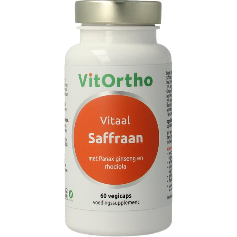 Vitortho Saffraan vitaal 60 vegan capsules