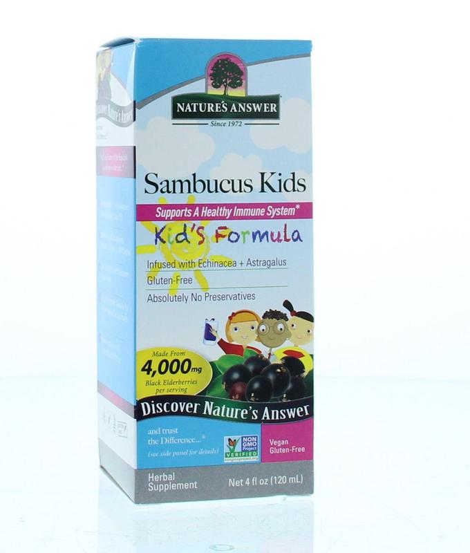 Natures Answer Sambucus kids vlierbessen extract 120 ml