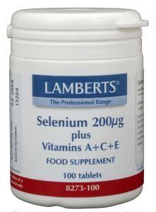 Lamberts Selenium 200mcg met vitamine A C E 100 tabletten