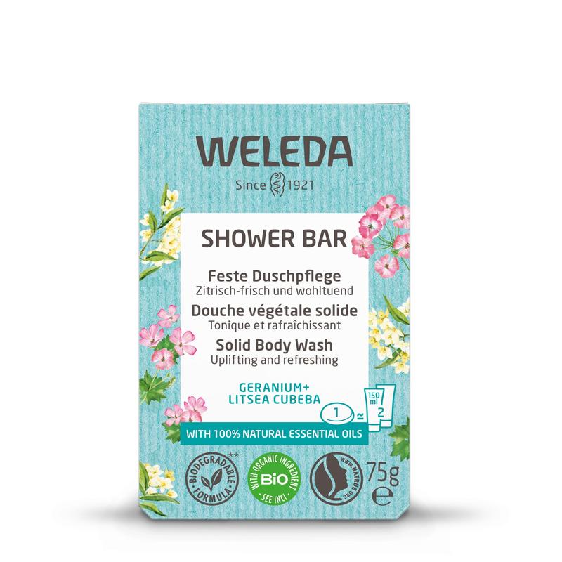 Weleda Shower bar geranium + litsea cubeba 75 gram