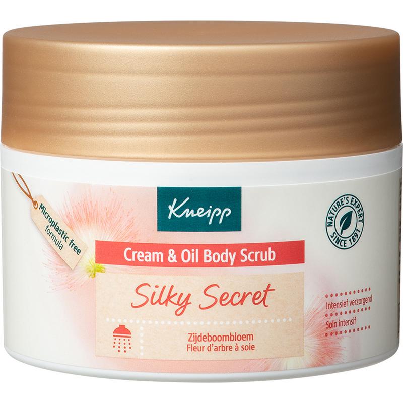 Kneipp Silky secret cream & oil body scrub zijdeboombloem 200 ml