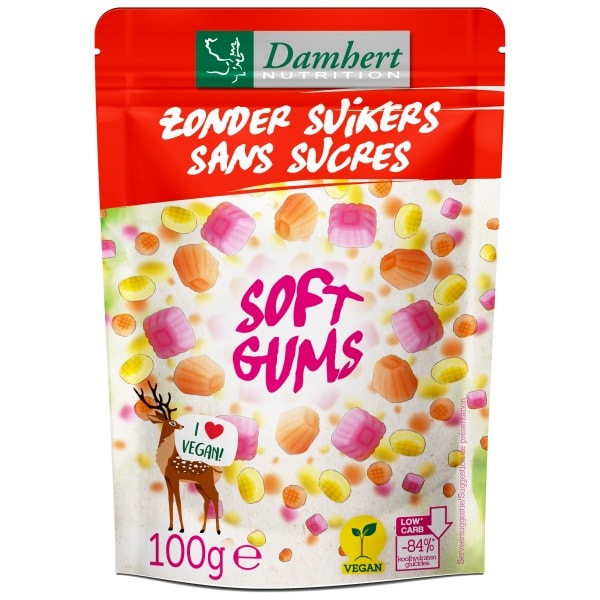 Damhert Soft gums vegan zonder suiker 100 gram