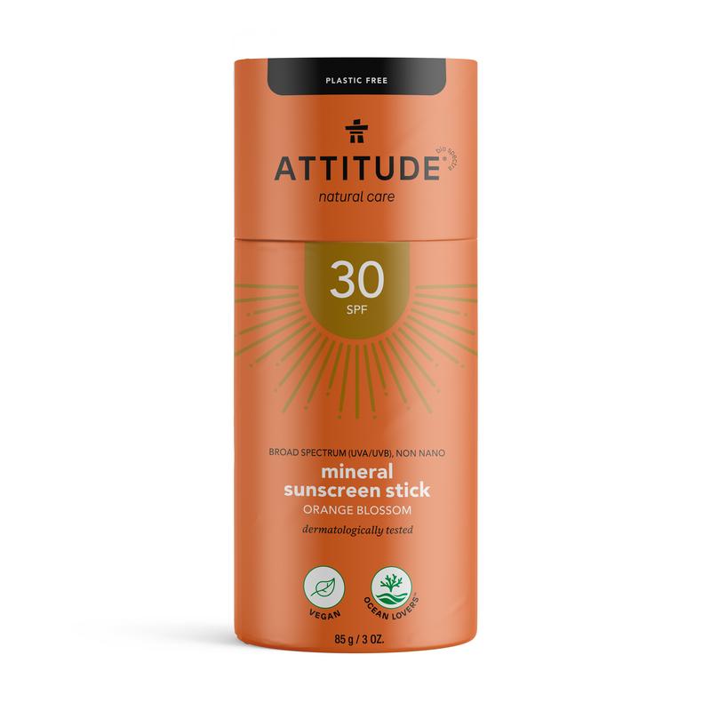 Attitude Sun care zonnebrandstick oranjebl plasticvr SPF30 85 gram