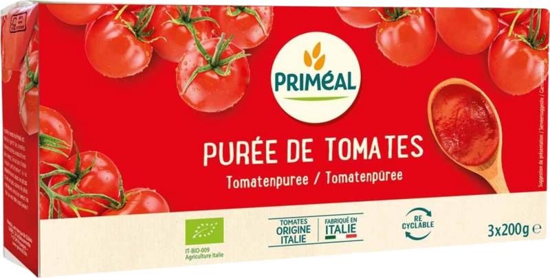 Primeal Tomatenpuree passata 200 gram bio 3 stuks