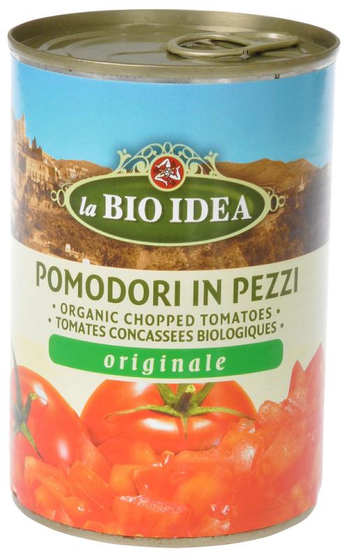Bioidea Tomatenstukjes in blik bio 400 gram