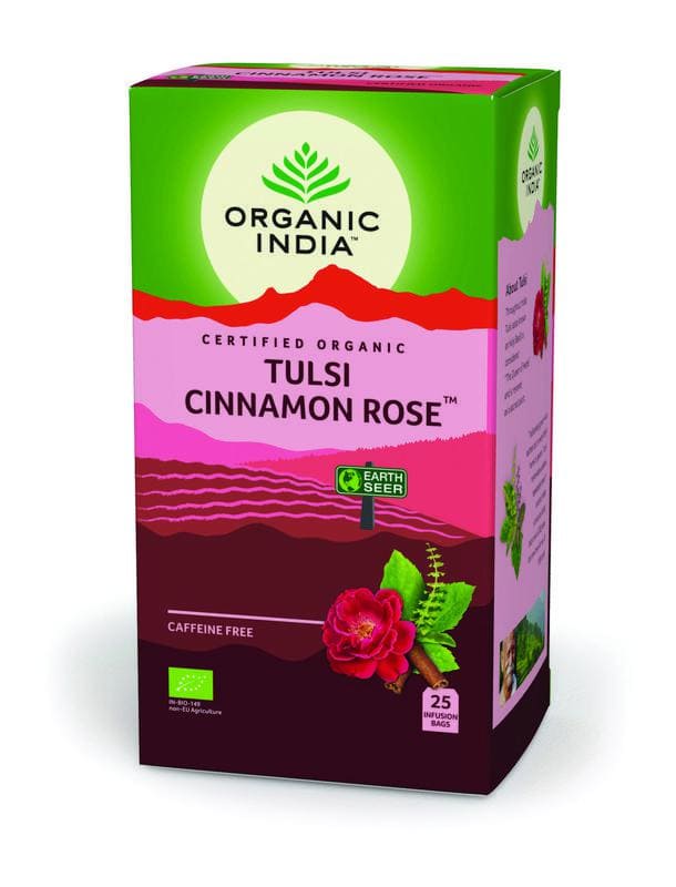 Organic India Tulsi cinnamon rose thee bio 25 stuks