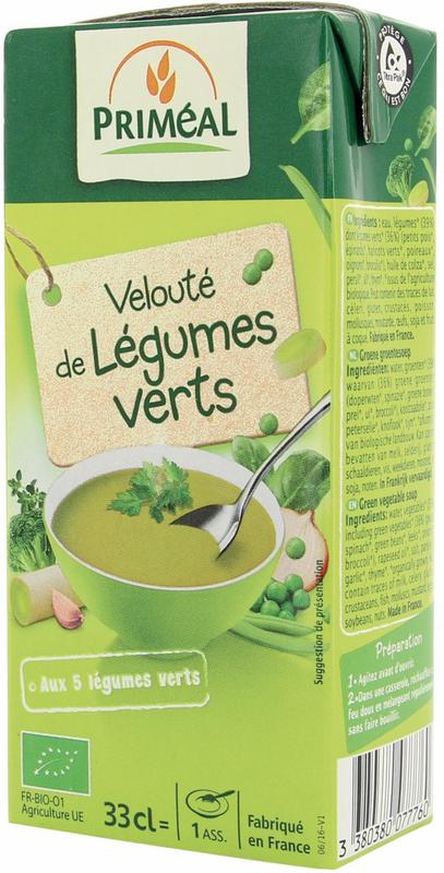 Primeal Veloute gebonden soep groene groenten bio 1000 - 330 ml
