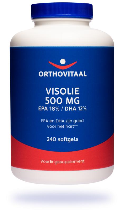 Orthovitaal Visolie 500mg EPA 18% DHA 12% 240 softgels