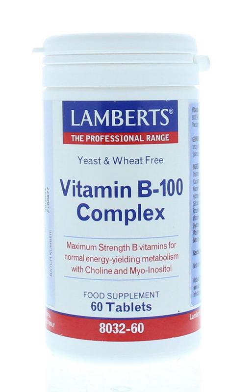 Lamberts Vitamine B100 complex 200 - 60 tabletten