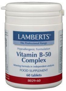 Lamberts Vitamine B50 complex 250 - 60 tabletten