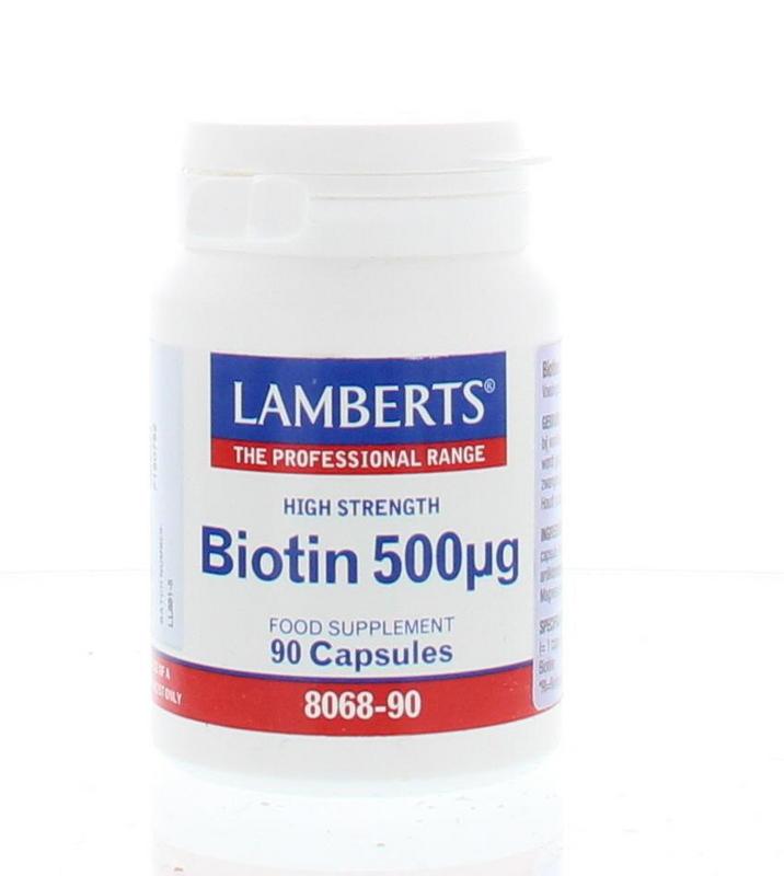 Lamberts Vitamine B8 500mcg (biotine) 90 vegan capsules