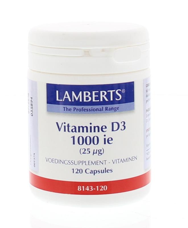 Lamberts Vitamine D3 1000IE-25mcg 120 - 180 capsules