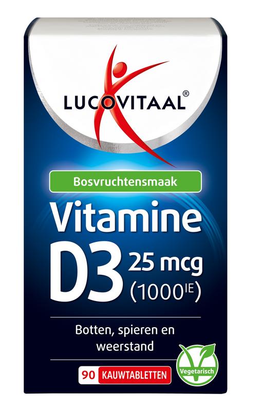 Lucovitaal Vitamine D3 25mcg 120 - 90 kauwtabletten