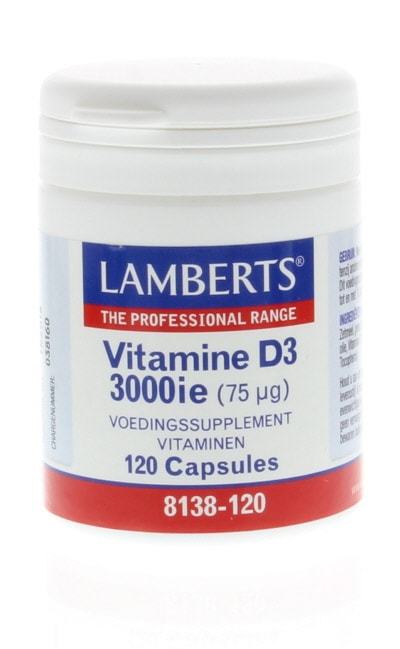 Lamberts Vitamine D3 3000IE/75mcg 120 capsules