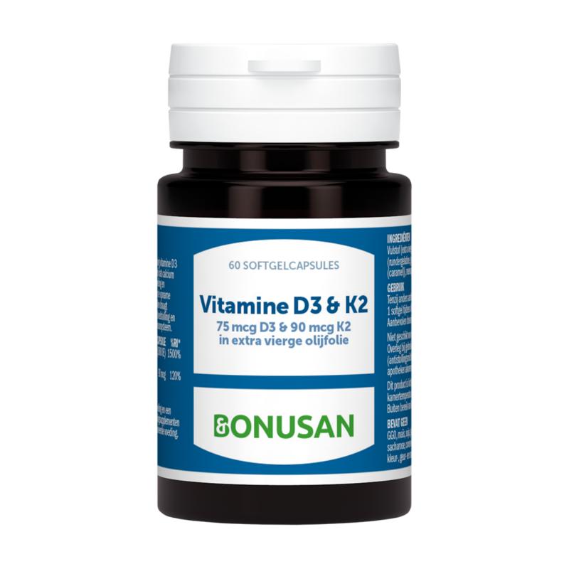 Bonusan Vitamine D3 & K2 120 - 60 softgels
