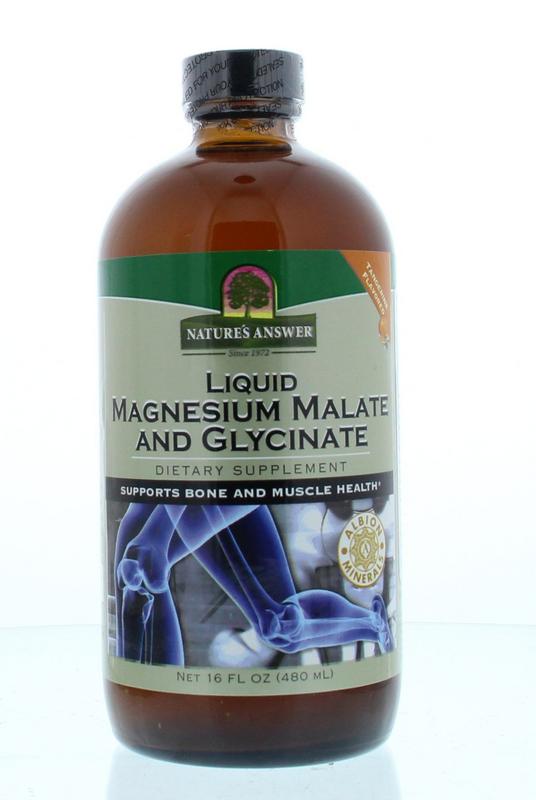 Natures Answer Vloeibaar magnesium malaat & bisglycinaat 480 ml
