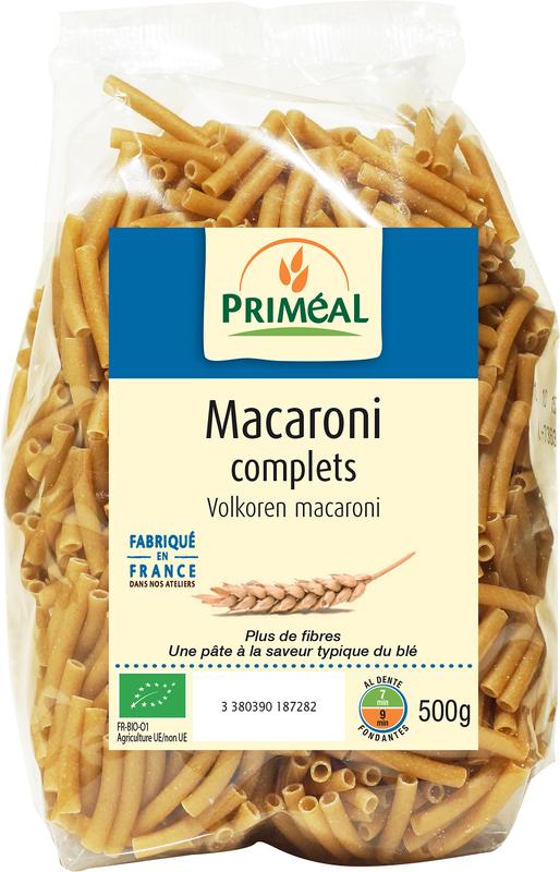 Primeal Volkoren macaroni bio 500 gram