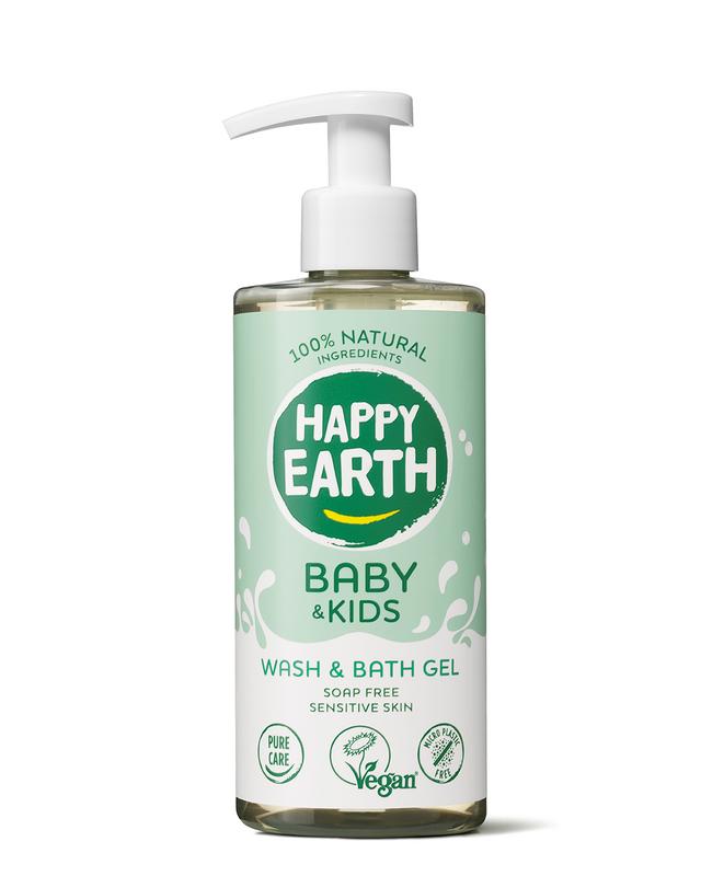 Happy Earth Was & badgel zeepvrij baby & kids 300 ml