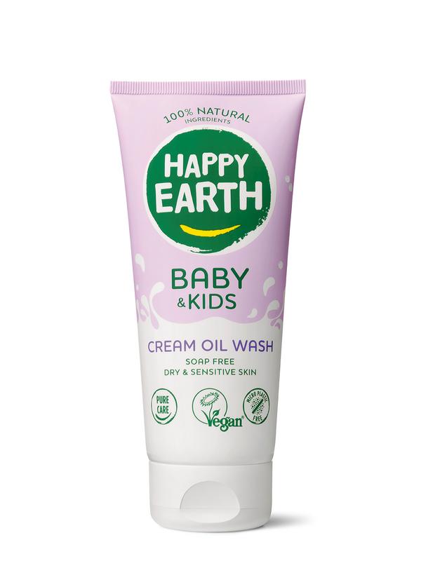 Happy Earth Wasgel creme olie baby & kids 200 ml