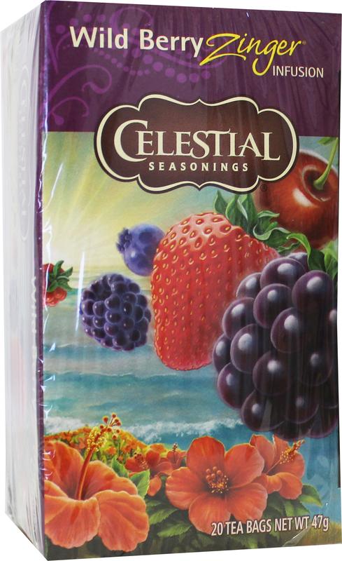 Celestial Season Wild berry zinger herb tea 20 stuks