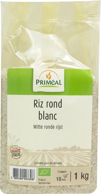 Primeal Witte ronde rijst bio 1000 gram