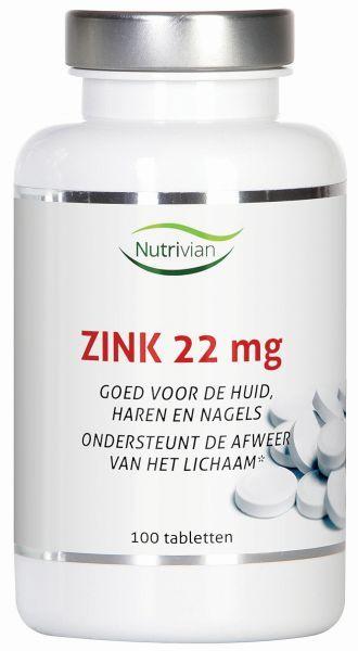 Nutrivian Zink methionine 22mg 100 tabletten